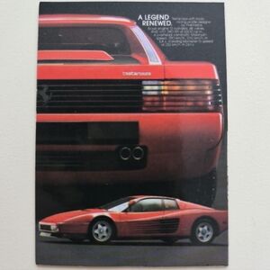 Ferrari Testarossa “A Legend Renewed” Editorial Custom Magnet